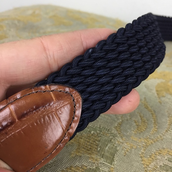 Brighton Blue Brown Princeton Stretch Taper Belt - Picture 6 of 8